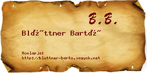 Blüttner Bartó névjegykártya